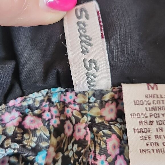 Stella Star, Black, Button Down, Ruffle, Pockets, Cotton, Trench Coat Jacket, M - Picture 5 of 6